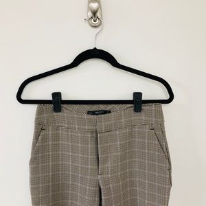 Zara Plaid Straight Leg Trousers